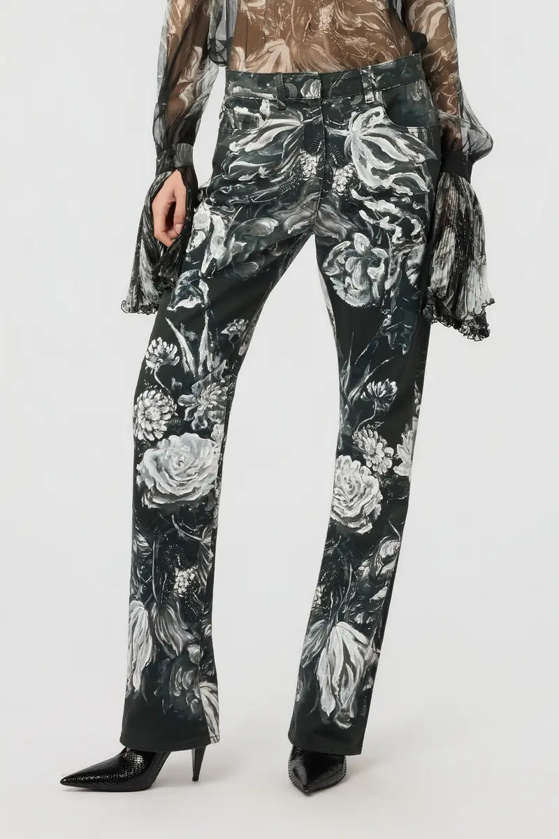 Roberto Cavalli Jeans With Fiammingo Flowers Print | Thumbnail 2 Roberto Cavalli Jeans With Fiammingo Flowers Print | Thumbnail 2
