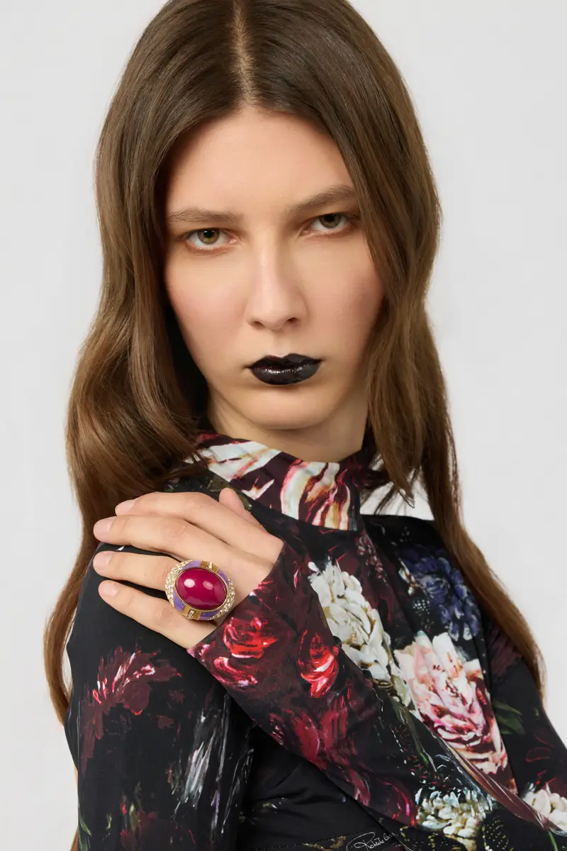 Roberto Cavalli Burgundy Ring | Thumbnail 2