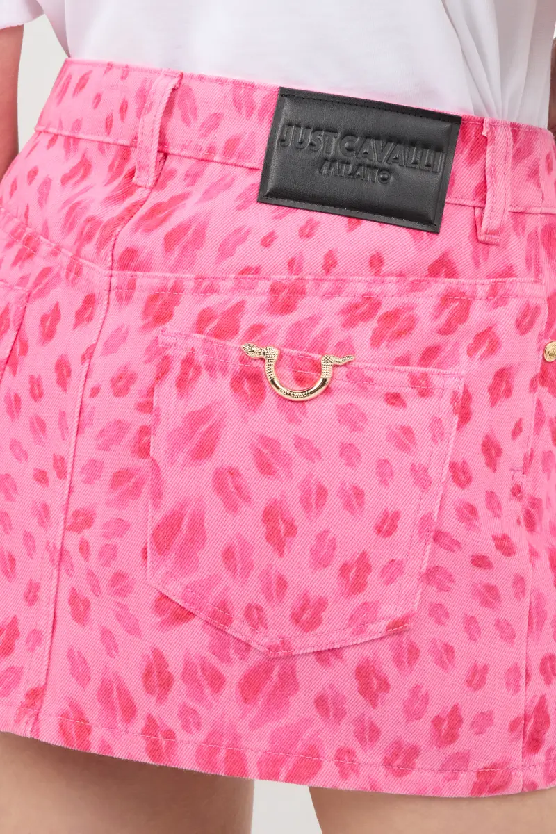 Roberto Cavalli The Jaguar Kiss Print Mini Skirt | Thumbnail 5 Roberto Cavalli The Jaguar Kiss Print Mini Skirt | Thumbnail 5
