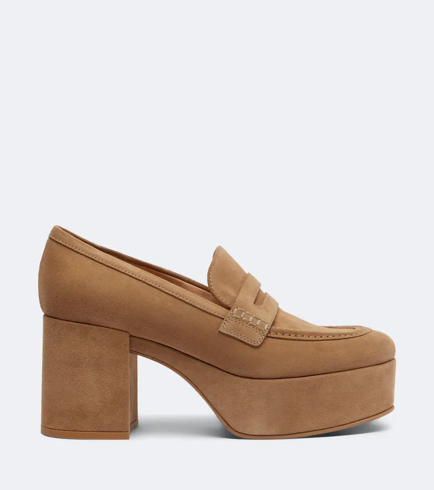 Gianvito Rossi Jenna suede loafer pumps | Thumbnail 2 Gianvito Rossi Jenna suede loafer pumps | Thumbnail 2