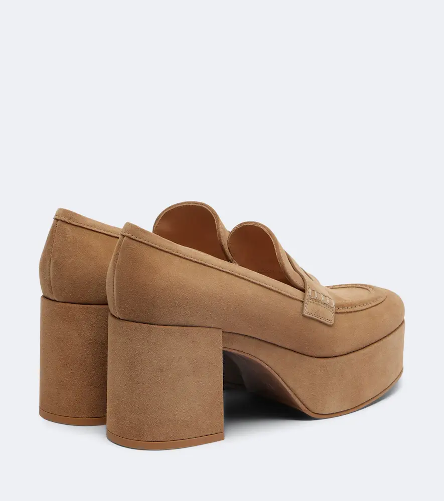 Gianvito Rossi Jenna suede loafer pumps | Thumbnail 3 Gianvito Rossi Jenna suede loafer pumps | Thumbnail 3