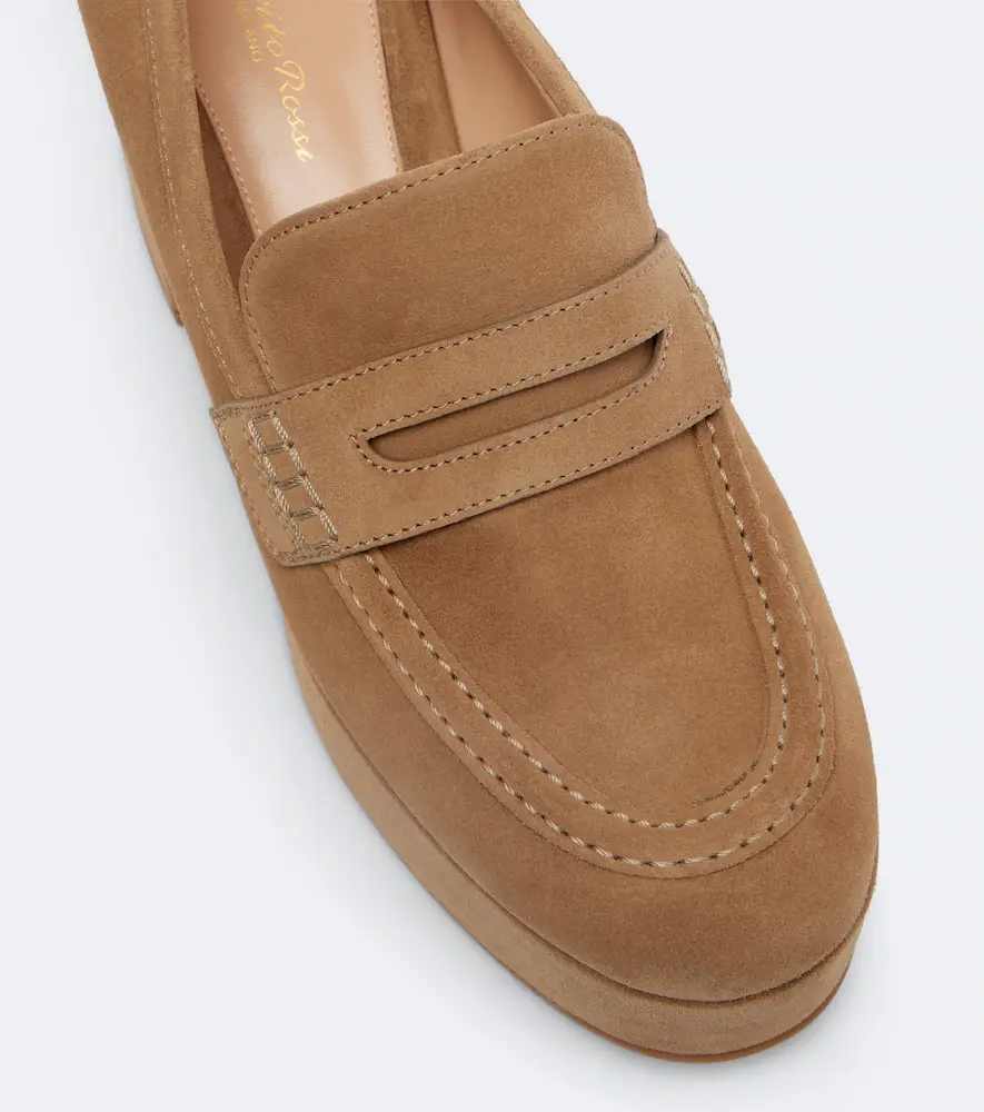 Gianvito Rossi Jenna suede loafer pumps | Thumbnail 4 Gianvito Rossi Jenna suede loafer pumps | Thumbnail 4