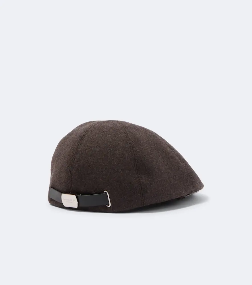 Giorgio Armani Wool and cashmere flat cap | Thumbnail 2 Giorgio Armani Wool and cashmere flat cap | Thumbnail 2