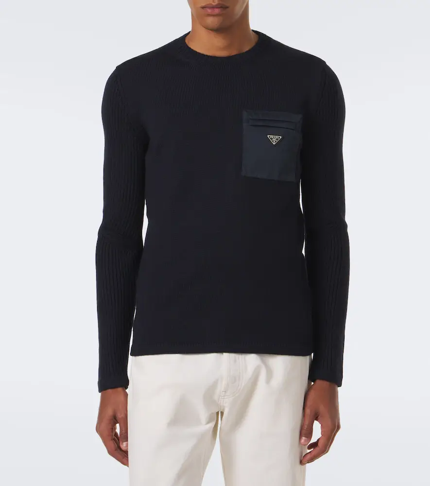Prada Logo virgin wool sweater | Thumbnail 2 Prada Logo virgin wool sweater | Thumbnail 2