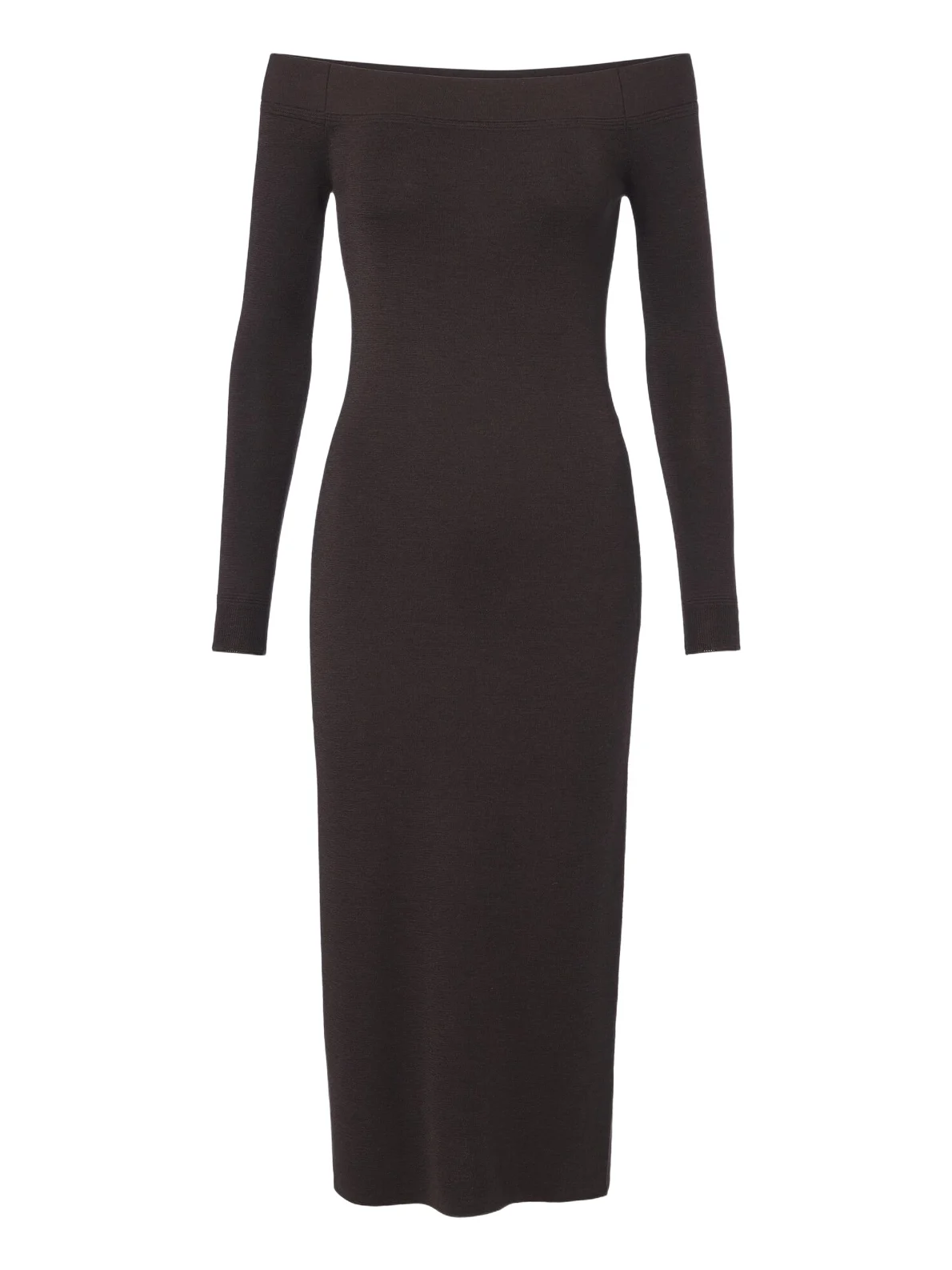 Tom Ford Off-shoulder wool and silk midi dress