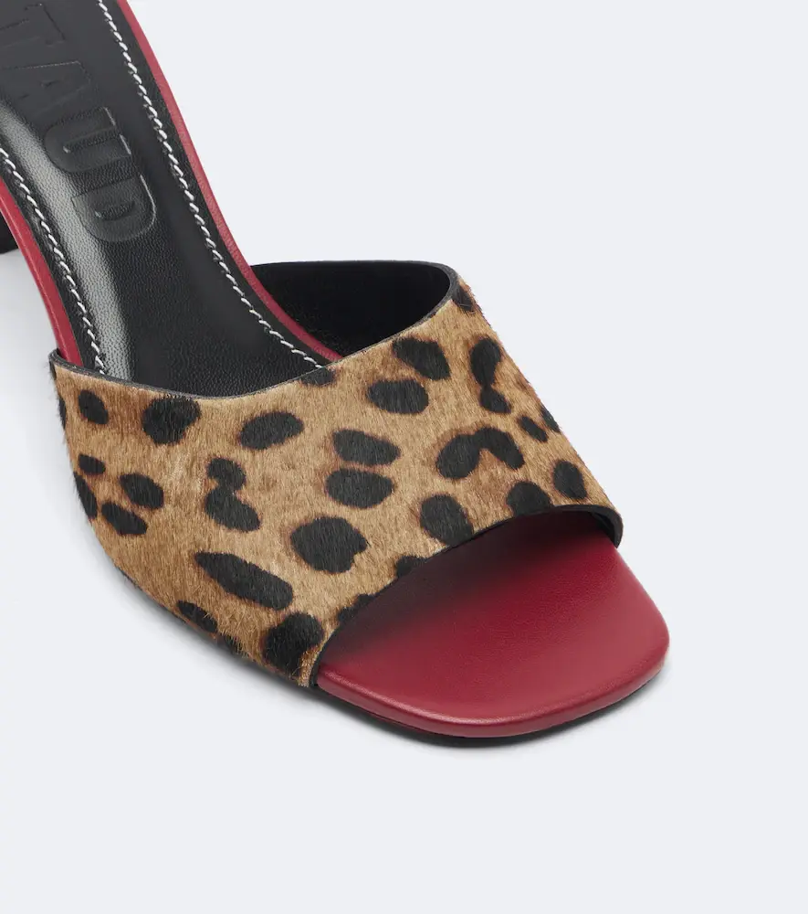 Staud Bea leopard-print calf hair mules | Thumbnail 2