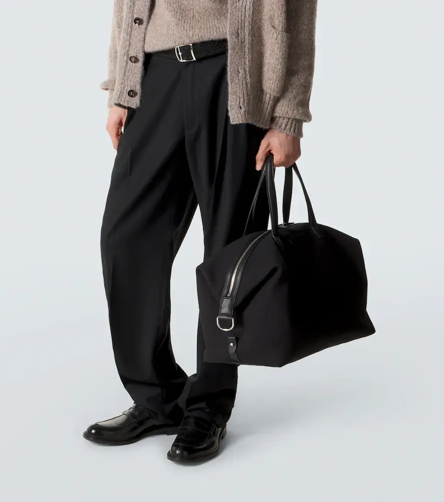 Brioni Leather-trimmed canvas duffel bag | Thumbnail 5 Brioni Leather-trimmed canvas duffel bag | Thumbnail 5