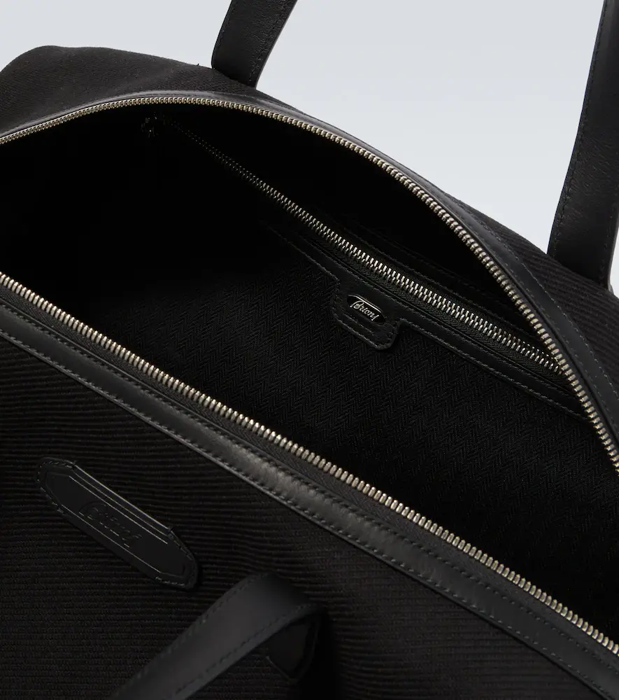 Brioni Leather-trimmed canvas duffel bag | Thumbnail 6 Brioni Leather-trimmed canvas duffel bag | Thumbnail 6