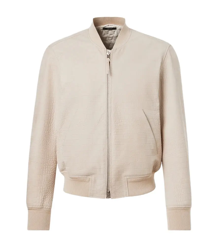 Tom Ford Printed leather bomber jacket