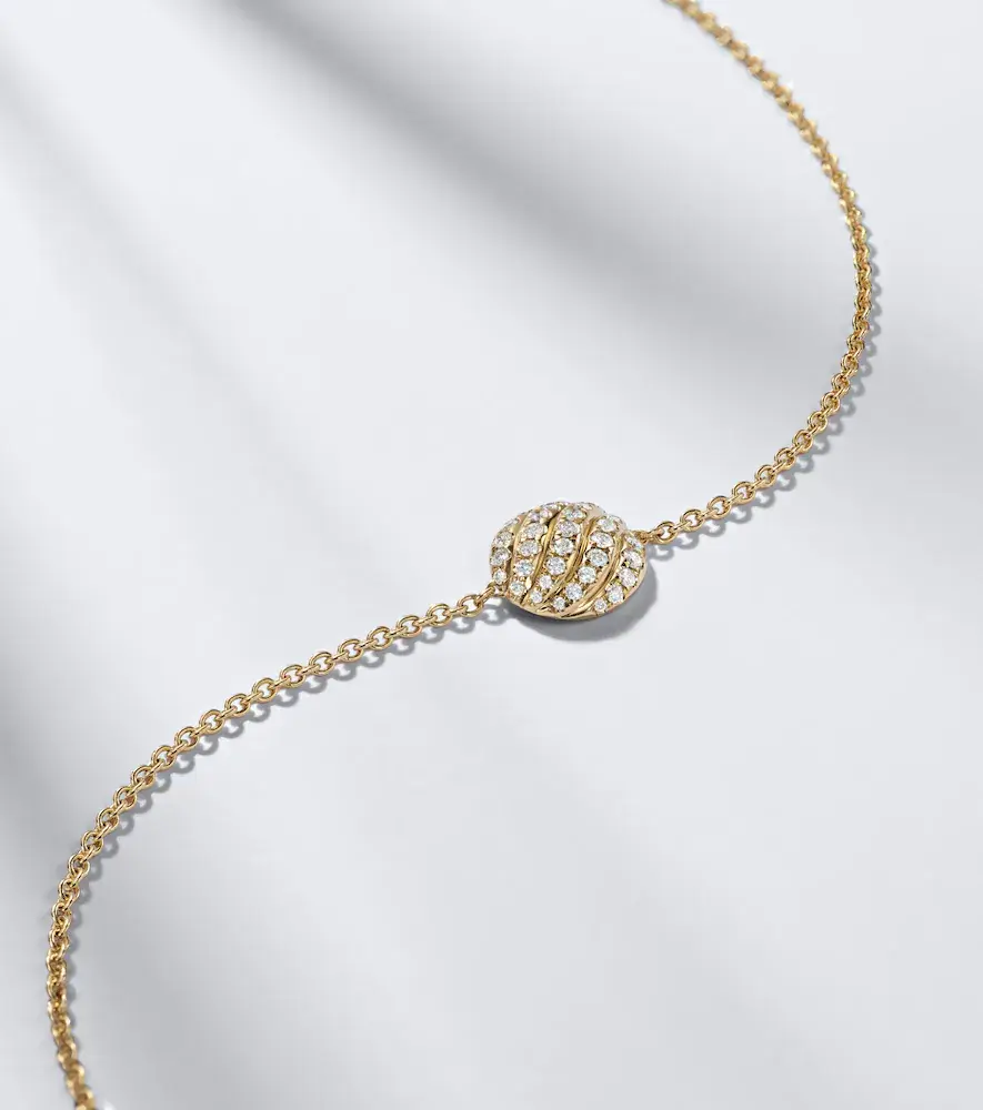 David Yurman Sculpted Cable 18kt gold chain bracelet with diamonds | Thumbnail 4 David Yurman Sculpted Cable 18kt gold chain bracelet with diamonds | Thumbnail 4