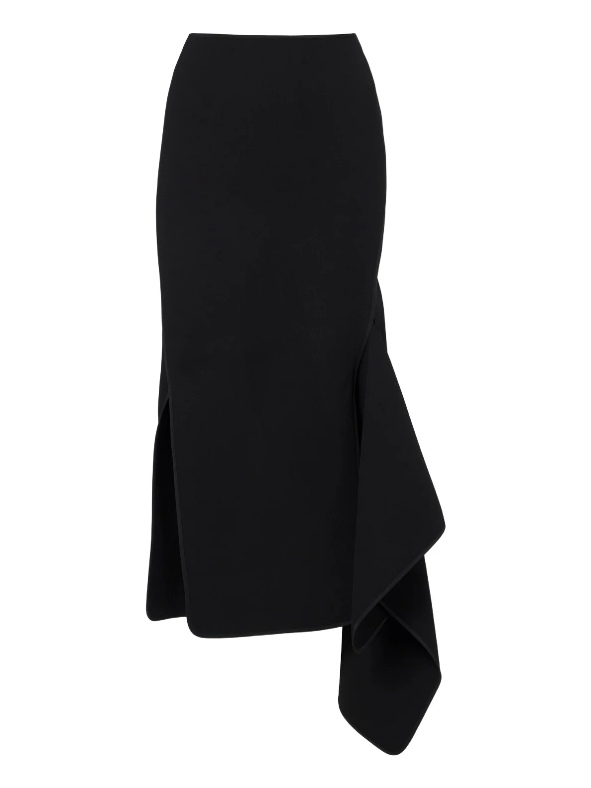 Gleam draped midi skirt