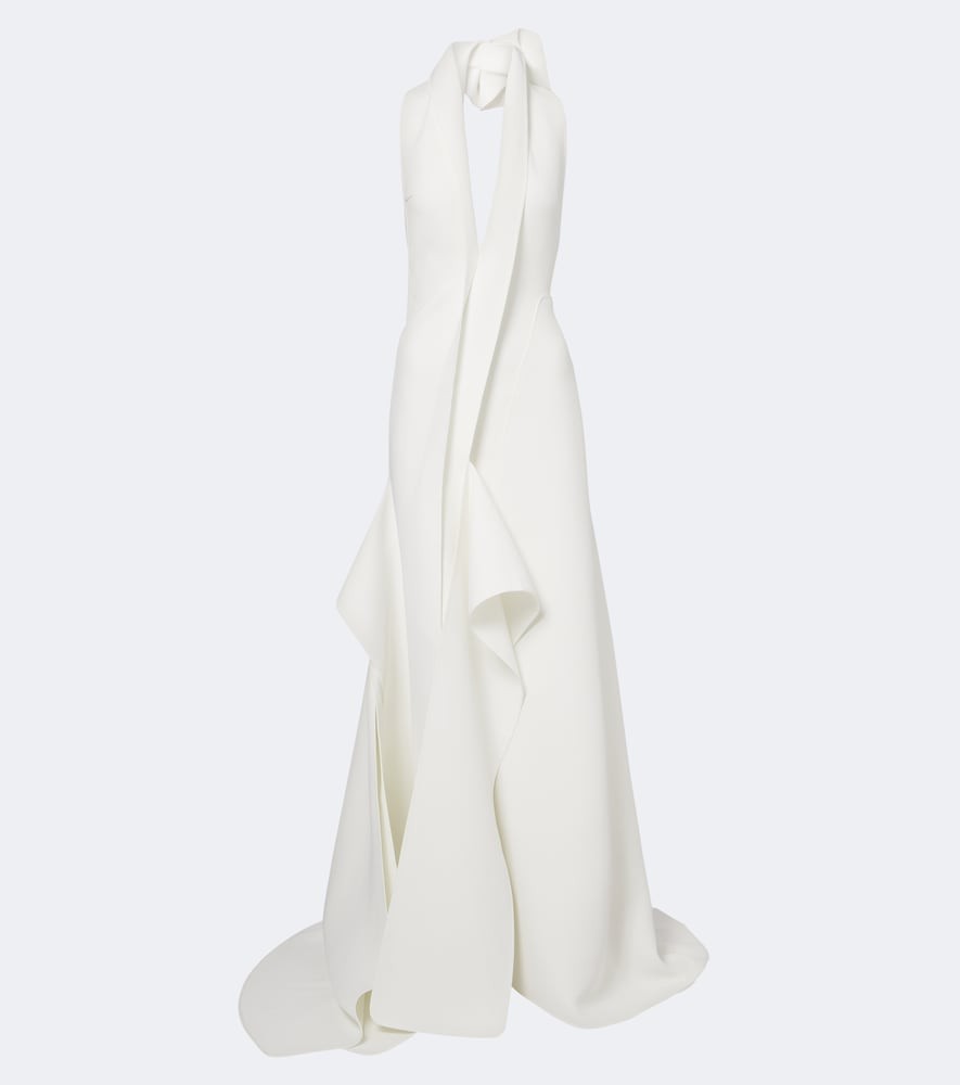 Allude asymmetric halterneck jersey gown Allude asymmetric halterneck jersey gown