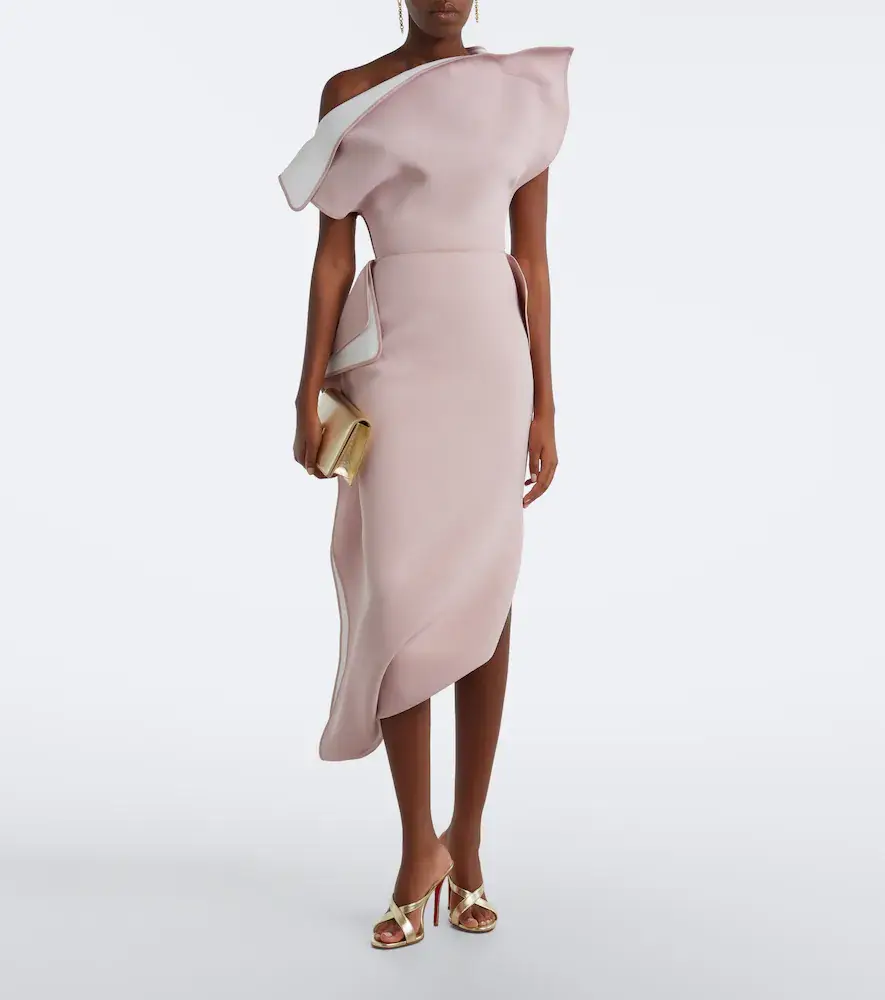 Maticevski Invoke draped asymmetric midi dress | Thumbnail 2
