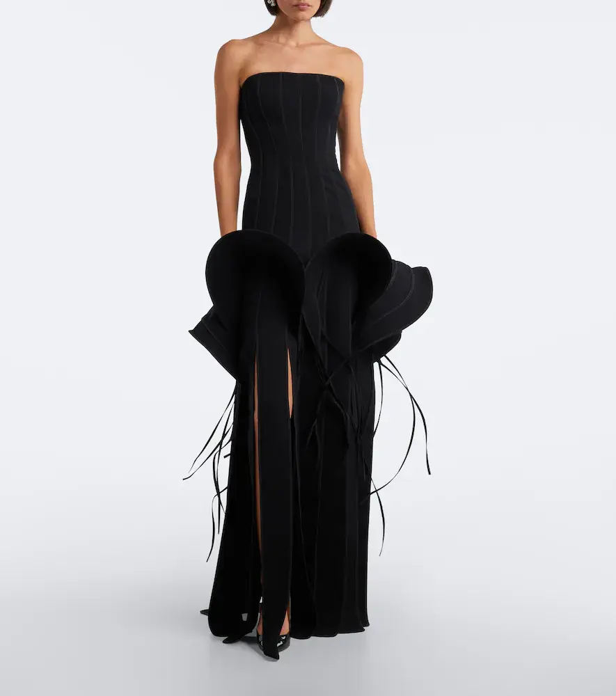 Maticevski Kingdom fringed peplum gown | Thumbnail 2 Maticevski Kingdom fringed peplum gown | Thumbnail 2