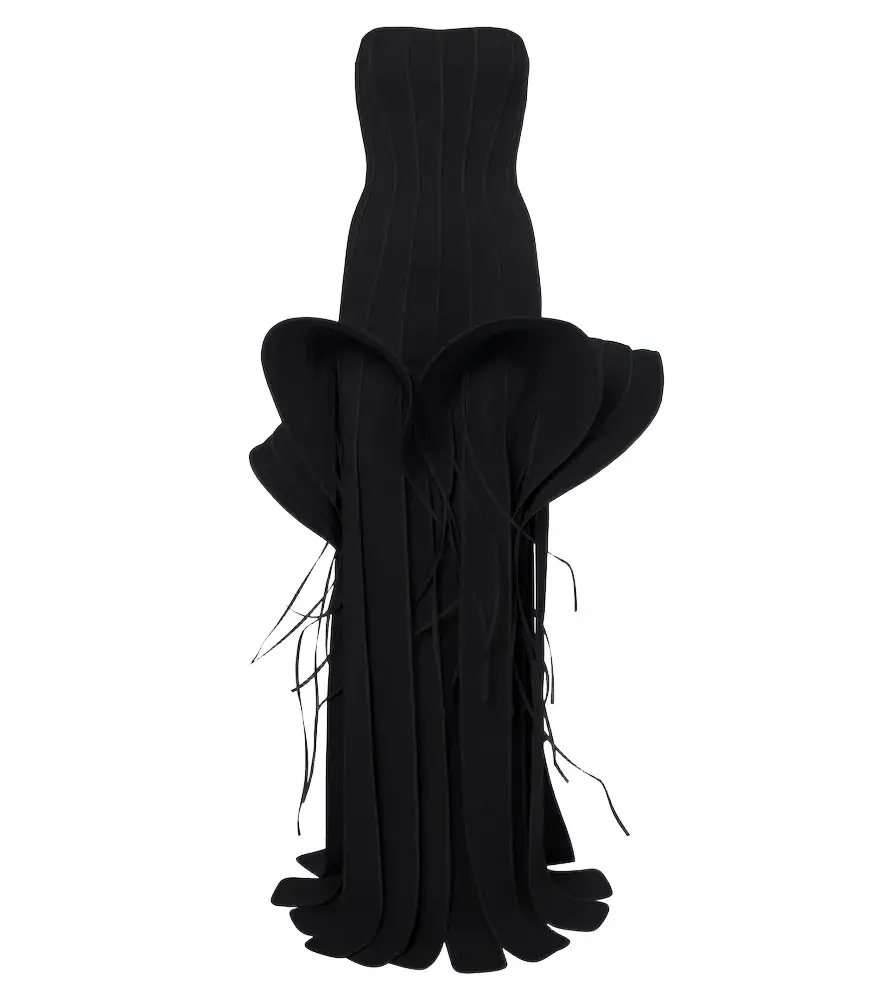 Kingdom fringed peplum gown Kingdom fringed peplum gown