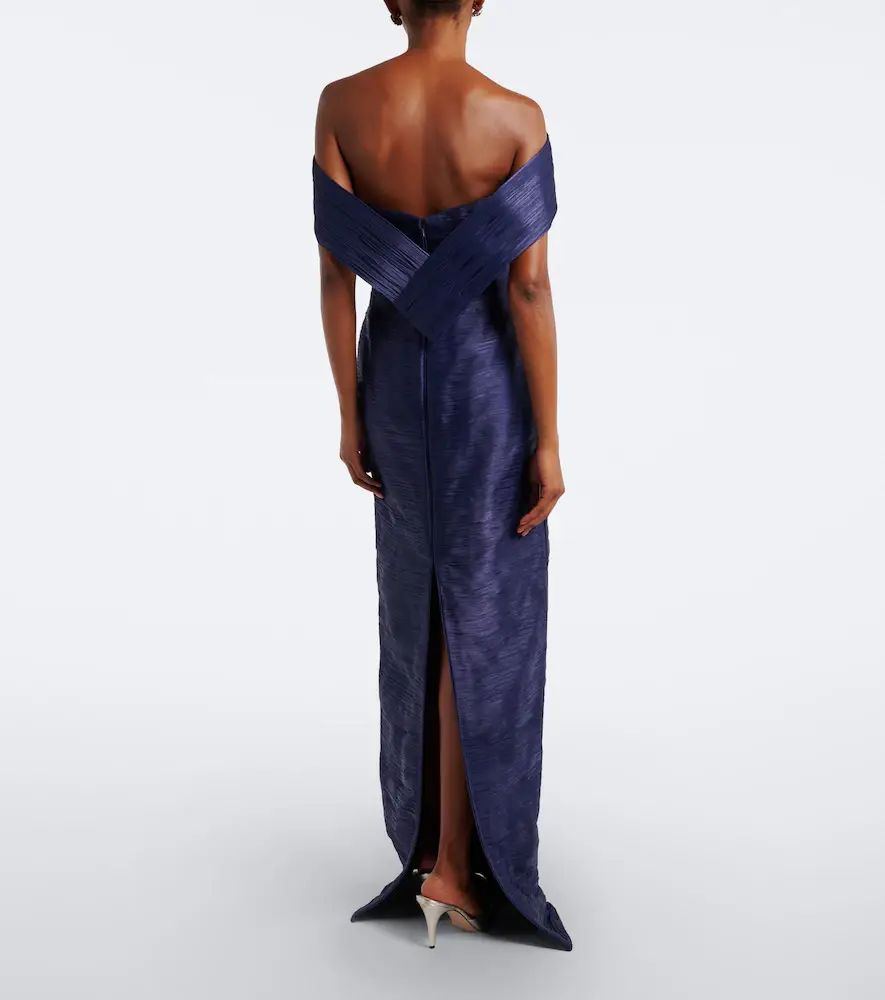 Marmar Halim Pleated off-shoulder gown | Thumbnail 2 Marmar Halim Pleated off-shoulder gown | Thumbnail 2