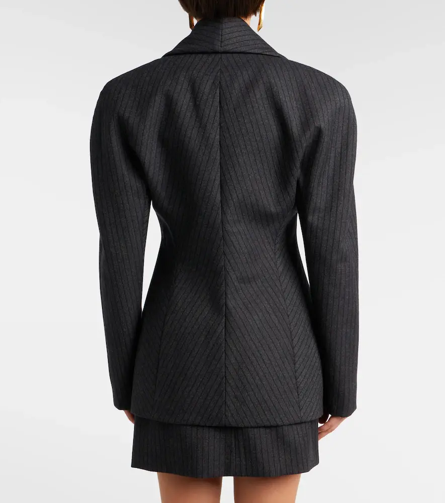 Versace Double-breasted virgin wool twill blazer | Thumbnail 2