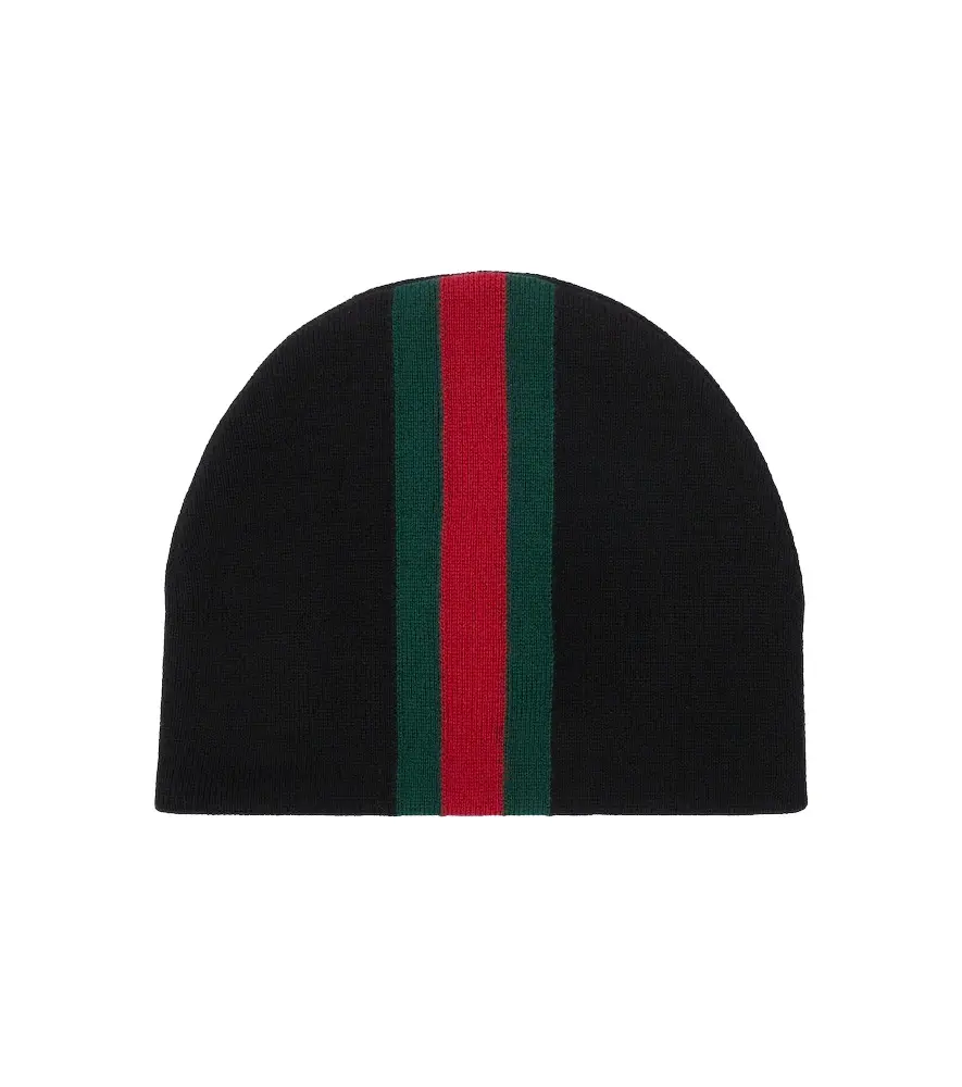 Gucci Web Stripe wool beanie