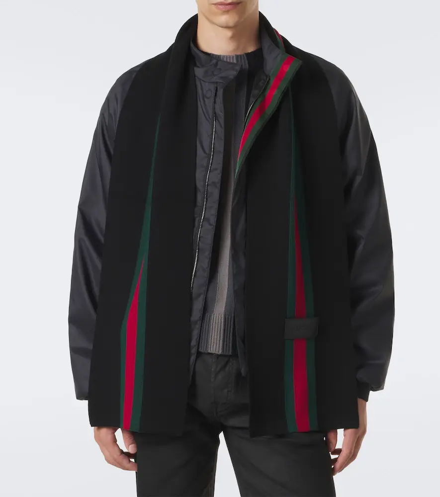 Gucci Web Stripe wool scarf | Thumbnail 3