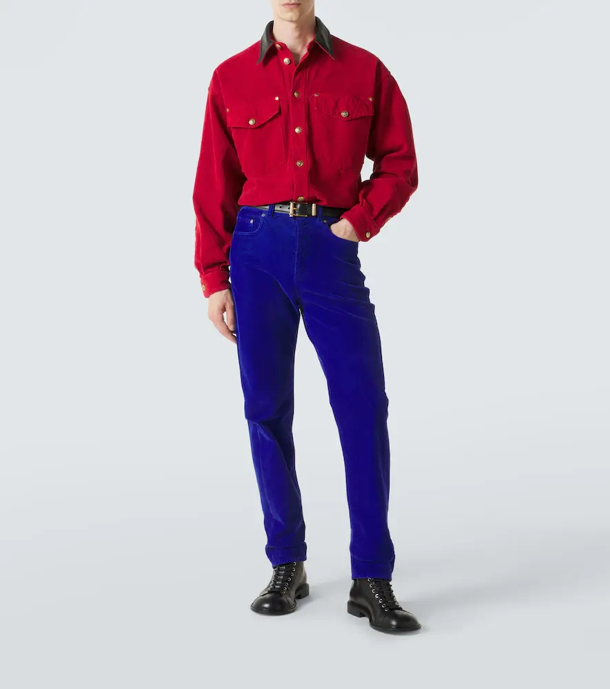 Versace Tapered cotton corduroy pants | Thumbnail 2 Versace Tapered cotton corduroy pants | Thumbnail 2