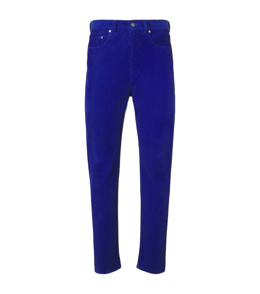 Versace Tapered cotton corduroy pants