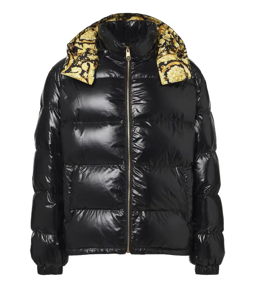 Versace Barocco hooded down jacket