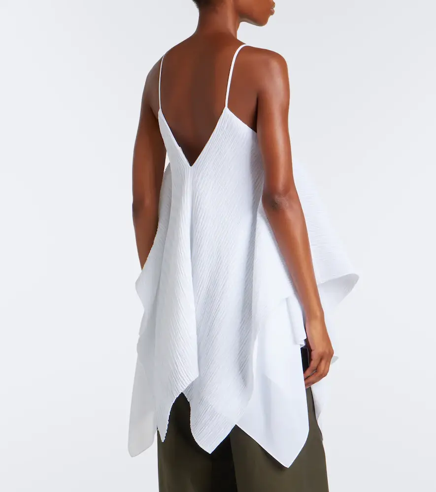 JW Anderson Asymmetric pleated crêpe de chine top | Thumbnail 6 JW Anderson Asymmetric pleated crêpe de chine top | Thumbnail 6