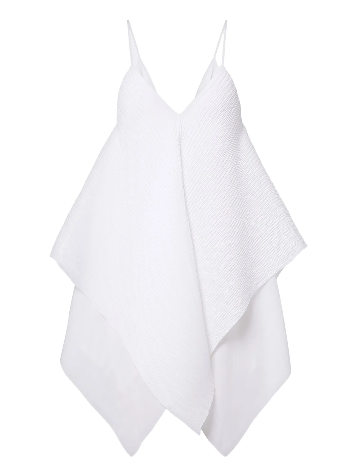 Asymmetric pleated crêpe de chine top Asymmetric pleated crêpe de chine top