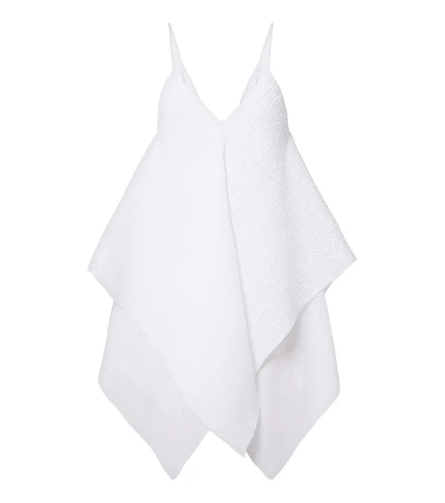 JW Anderson Asymmetric pleated crêpe de chine top