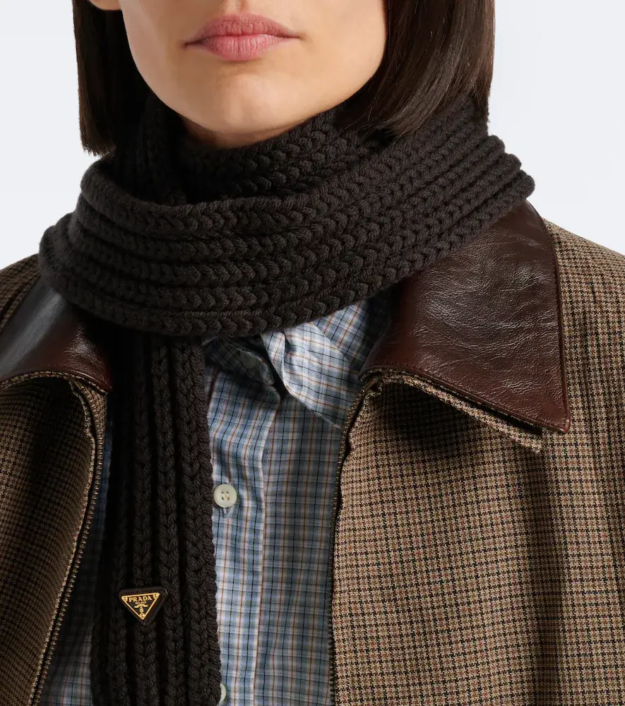 Prada Virgin wool scarf | Thumbnail 4 Prada Virgin wool scarf | Thumbnail 4
