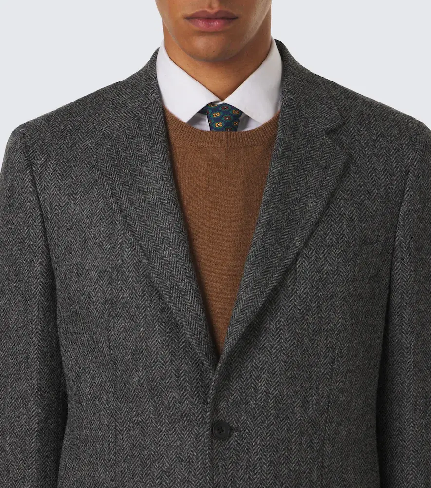 Rubinacci Herringbone virgin wool blazer | Thumbnail 4