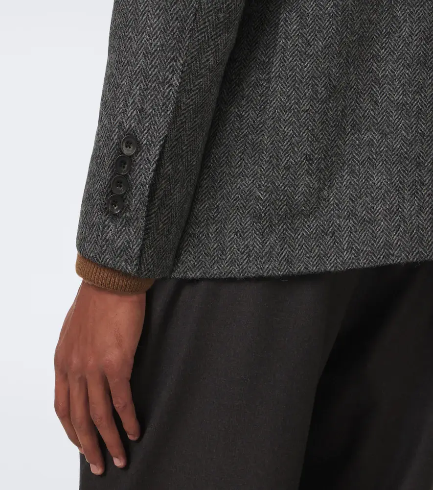 Rubinacci Herringbone virgin wool blazer | Thumbnail 5