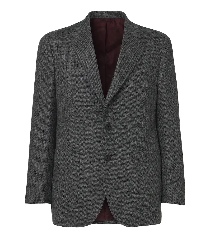 Rubinacci Herringbone virgin wool blazer