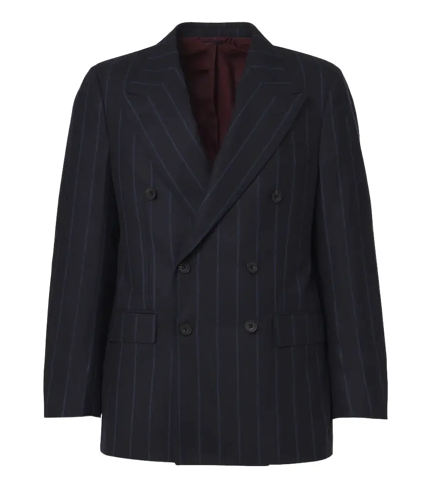 Rubinacci Chalk stripe virgin wool blazer