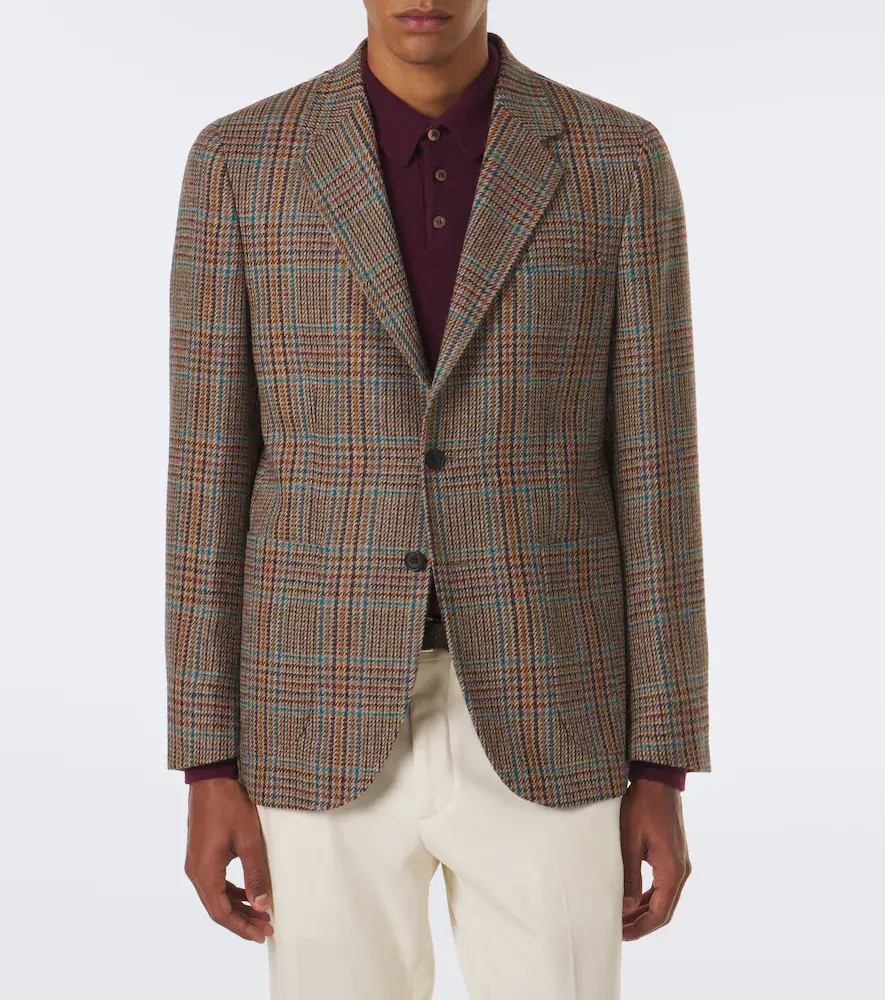 Rubinacci Checked virgin wool blazer | Thumbnail 6