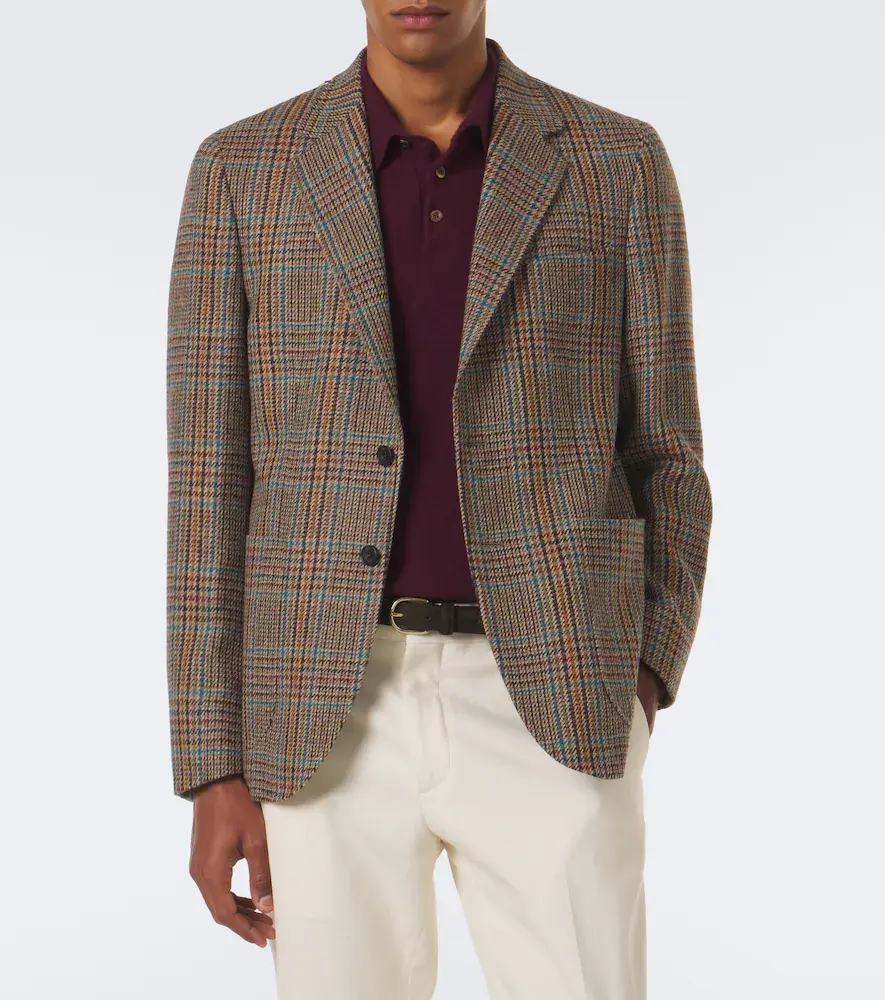 Rubinacci Checked virgin wool blazer | Thumbnail 8