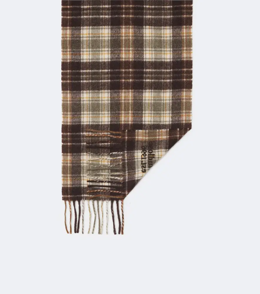 Acne Studios Checked fringed cashmere and wool scarf | Thumbnail 2 Acne Studios Checked fringed cashmere and wool scarf | Thumbnail 2