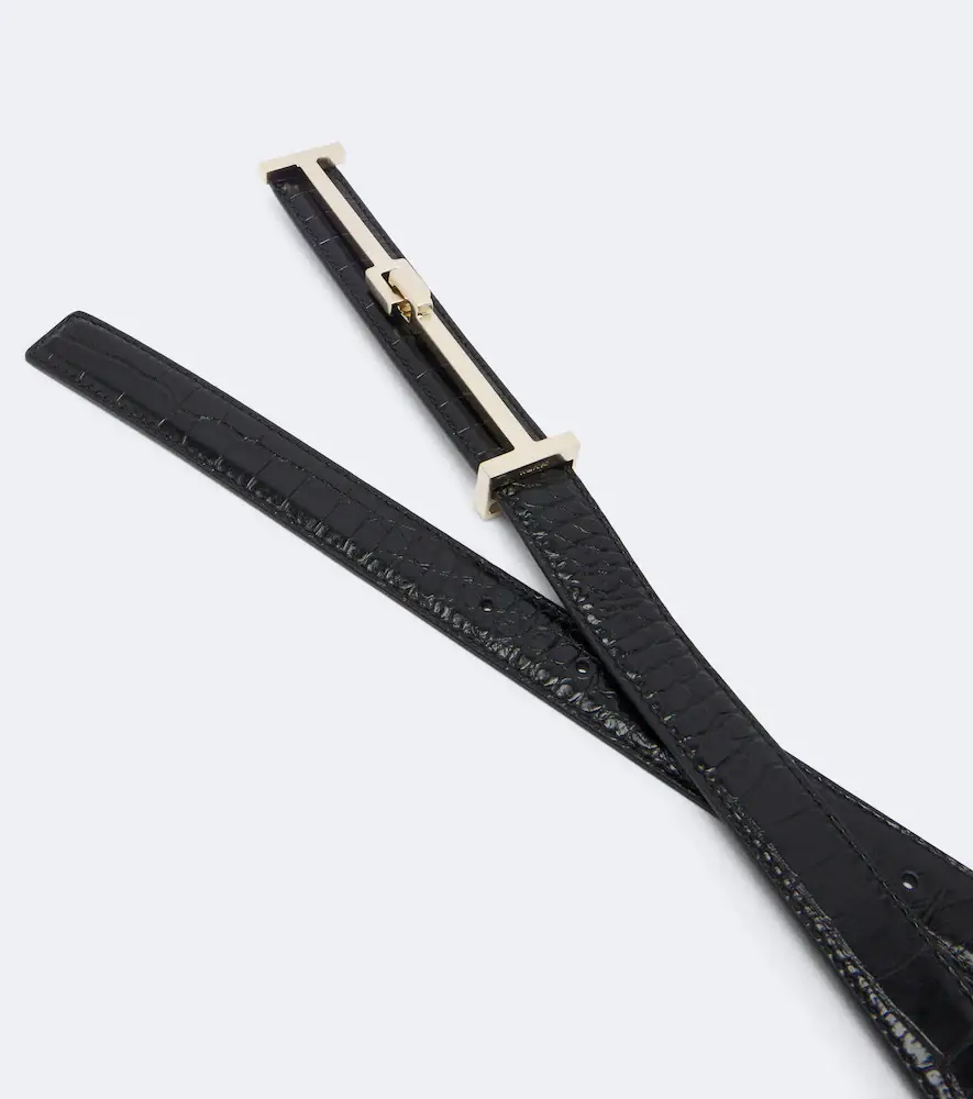 Tom Ford Croc-effect leather belt | Thumbnail 2 Tom Ford Croc-effect leather belt | Thumbnail 2
