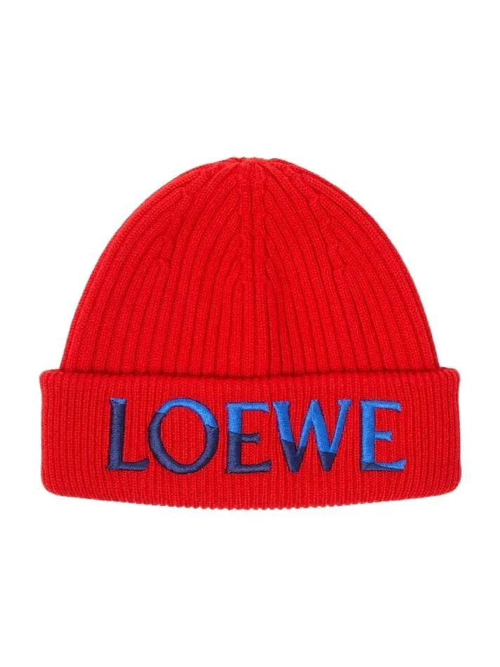 Logo ribbed-knit wool beanie
