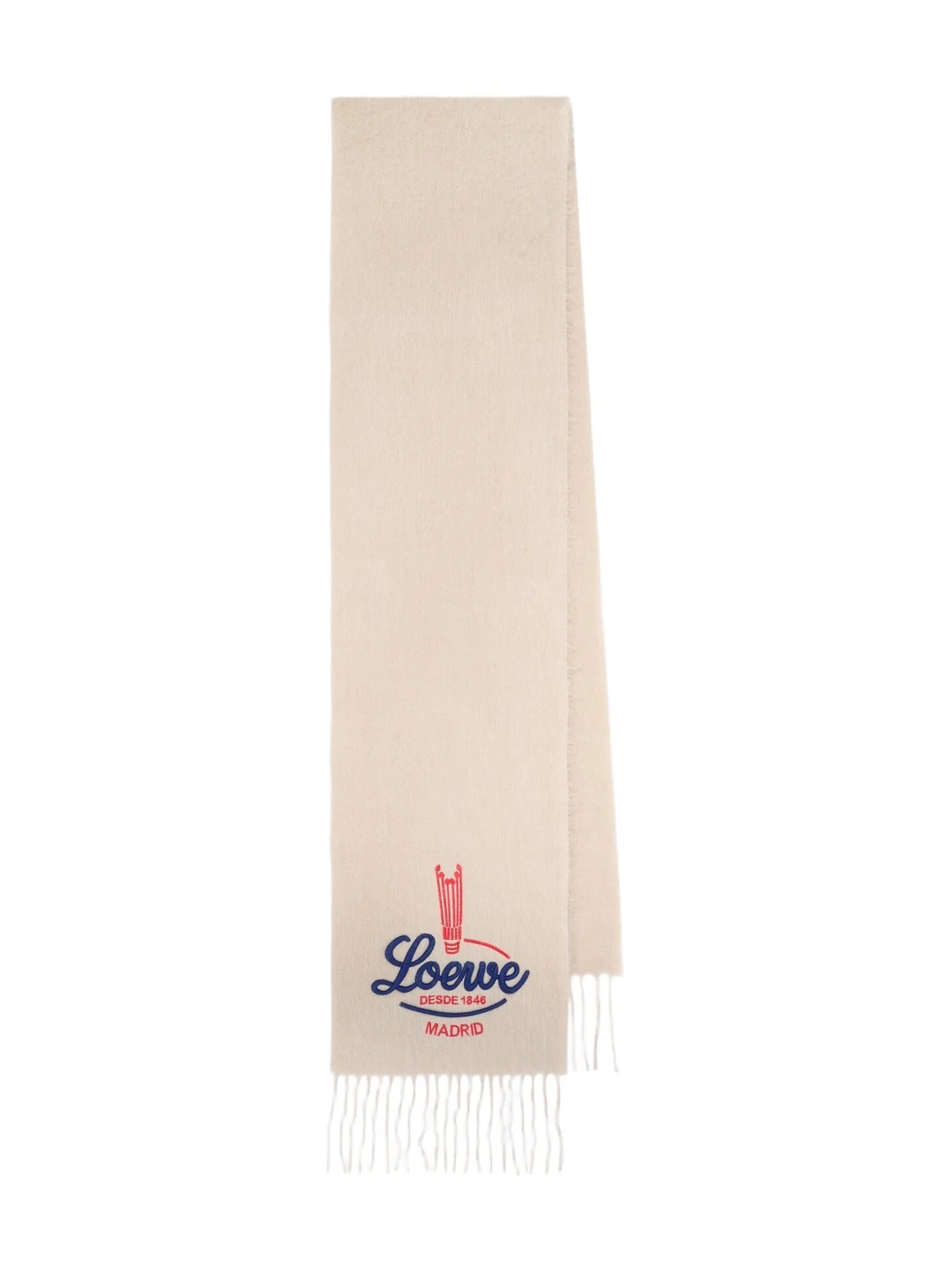 Logo alpaca and wool scarf Logo alpaca and wool scarf