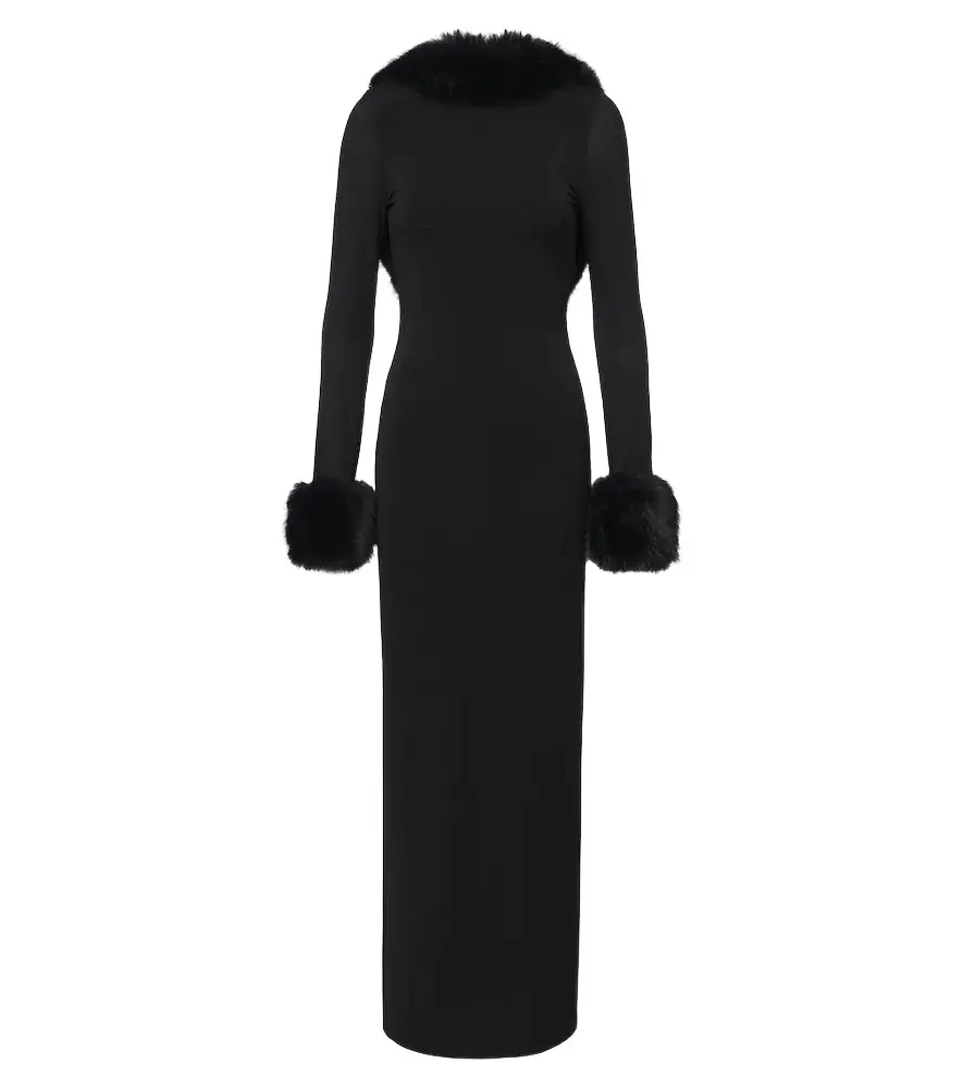 Nina Ricci Open-back jersey gown