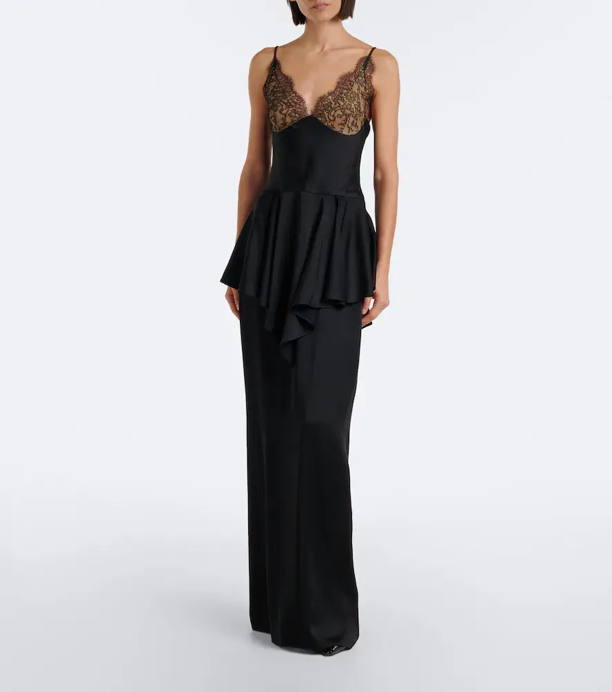 Stella McCartney Caped satin gown | Thumbnail 2 Stella McCartney Caped satin gown | Thumbnail 2