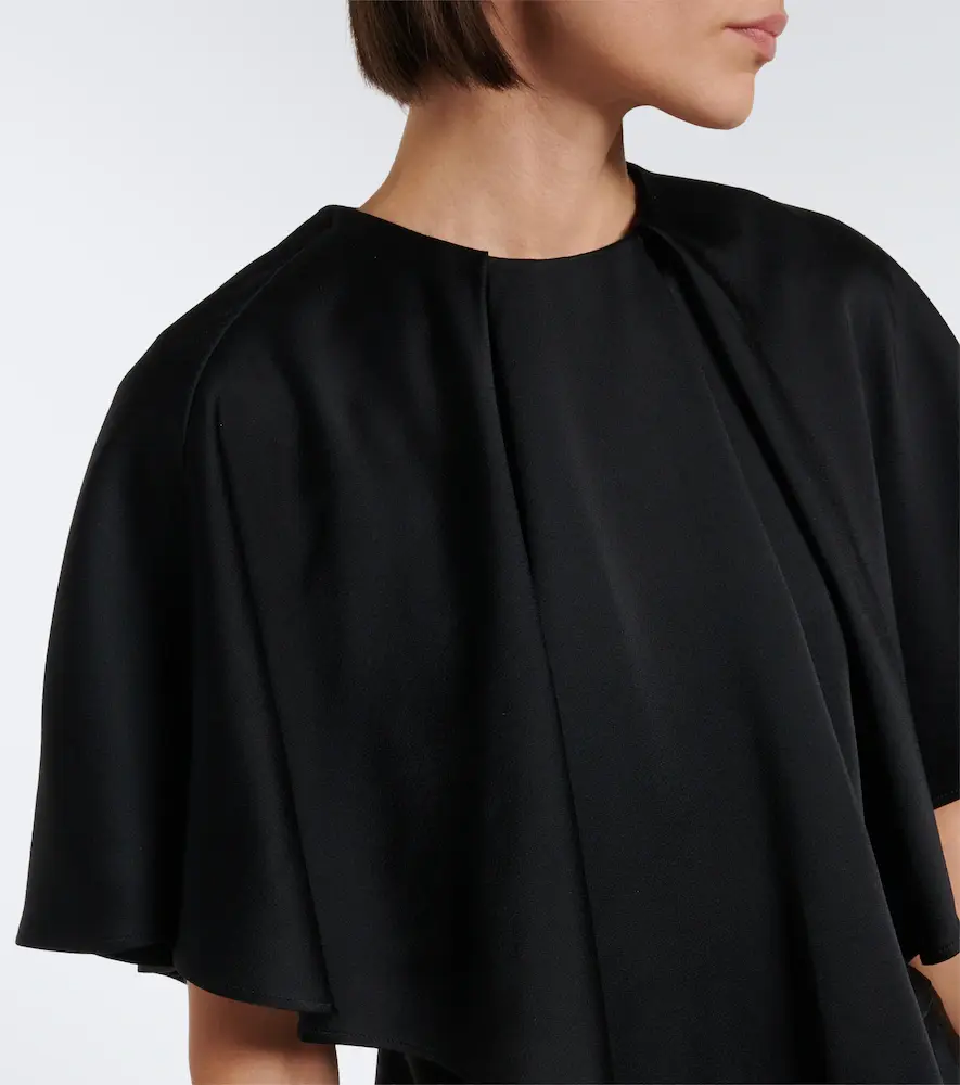 Stella McCartney Caped satin gown | Thumbnail 4 Stella McCartney Caped satin gown | Thumbnail 4