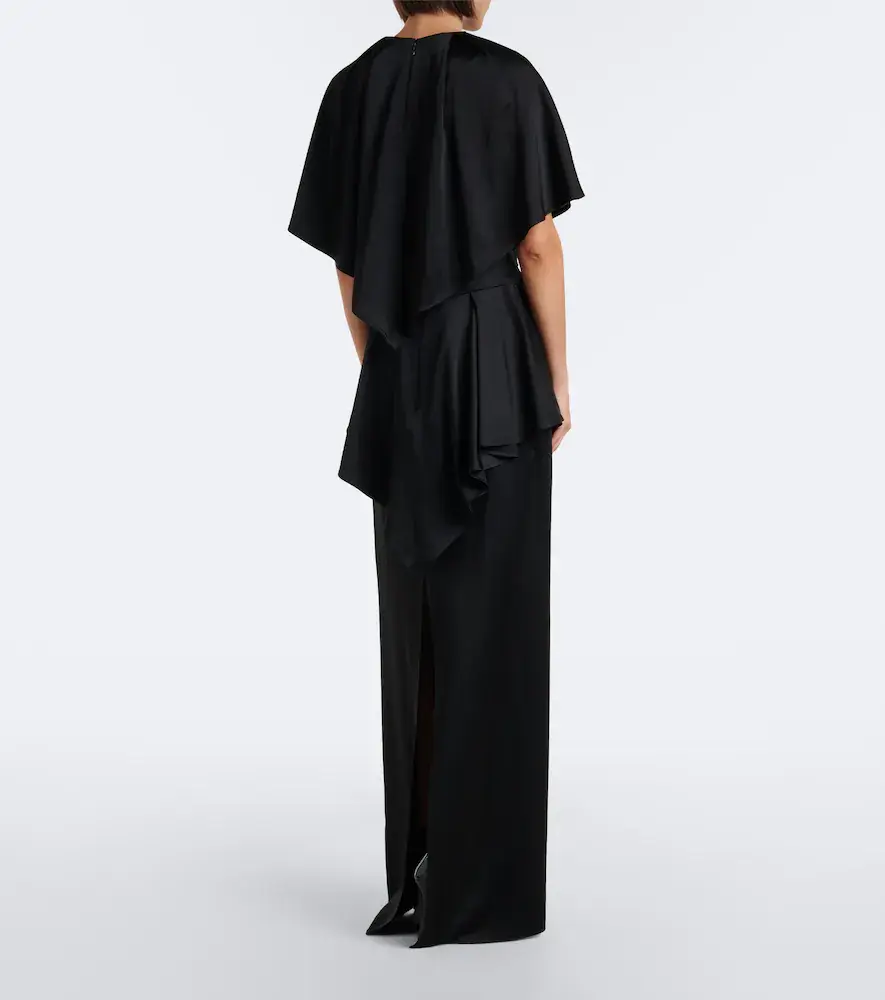 Stella McCartney Caped satin gown | Thumbnail 5 Stella McCartney Caped satin gown | Thumbnail 5
