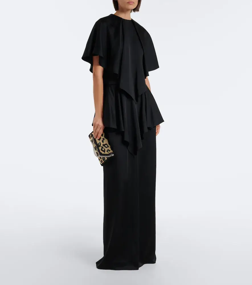 Stella McCartney Caped satin gown | Thumbnail 6 Stella McCartney Caped satin gown | Thumbnail 6