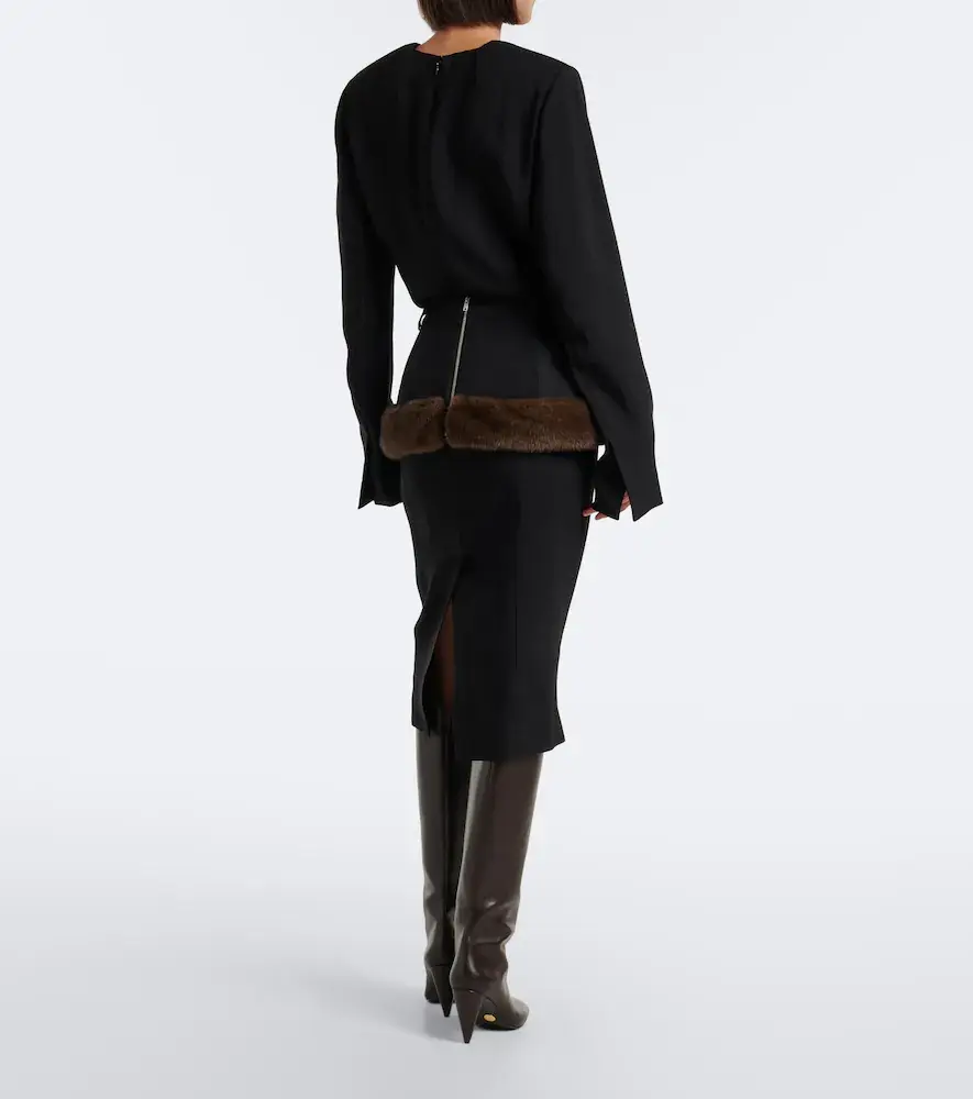Stella McCartney Peplum midi dress | Thumbnail 4 Stella McCartney Peplum midi dress | Thumbnail 4