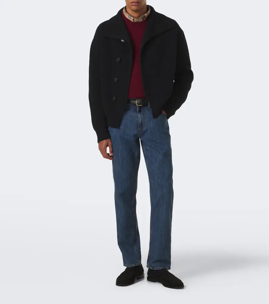 Burberry Leather-trimmed straight jeans | Thumbnail 2 Burberry Leather-trimmed straight jeans | Thumbnail 2