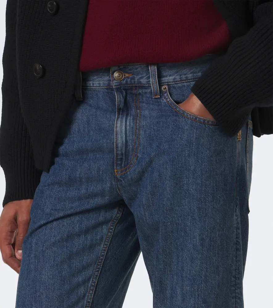Burberry Leather-trimmed straight jeans | Thumbnail 6 Burberry Leather-trimmed straight jeans | Thumbnail 6