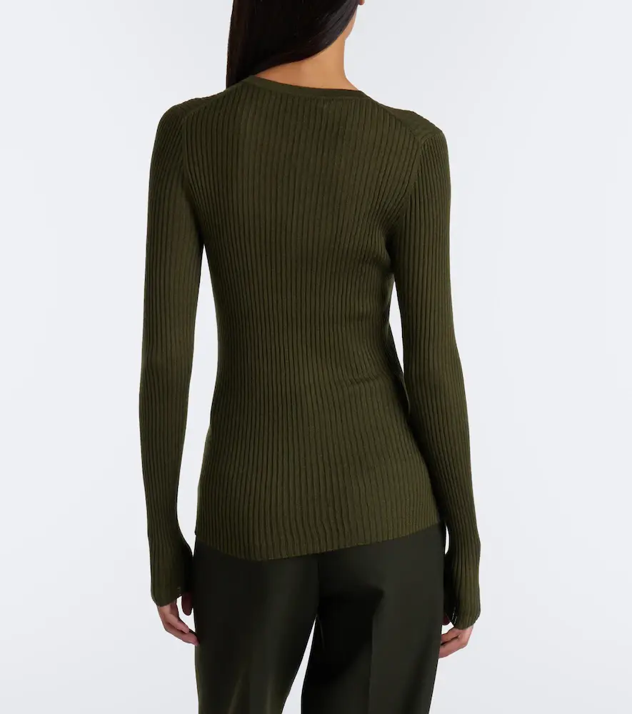 Gabriela Hearst Browning ribbed-knit cashmere and silk sweater | Thumbnail 2