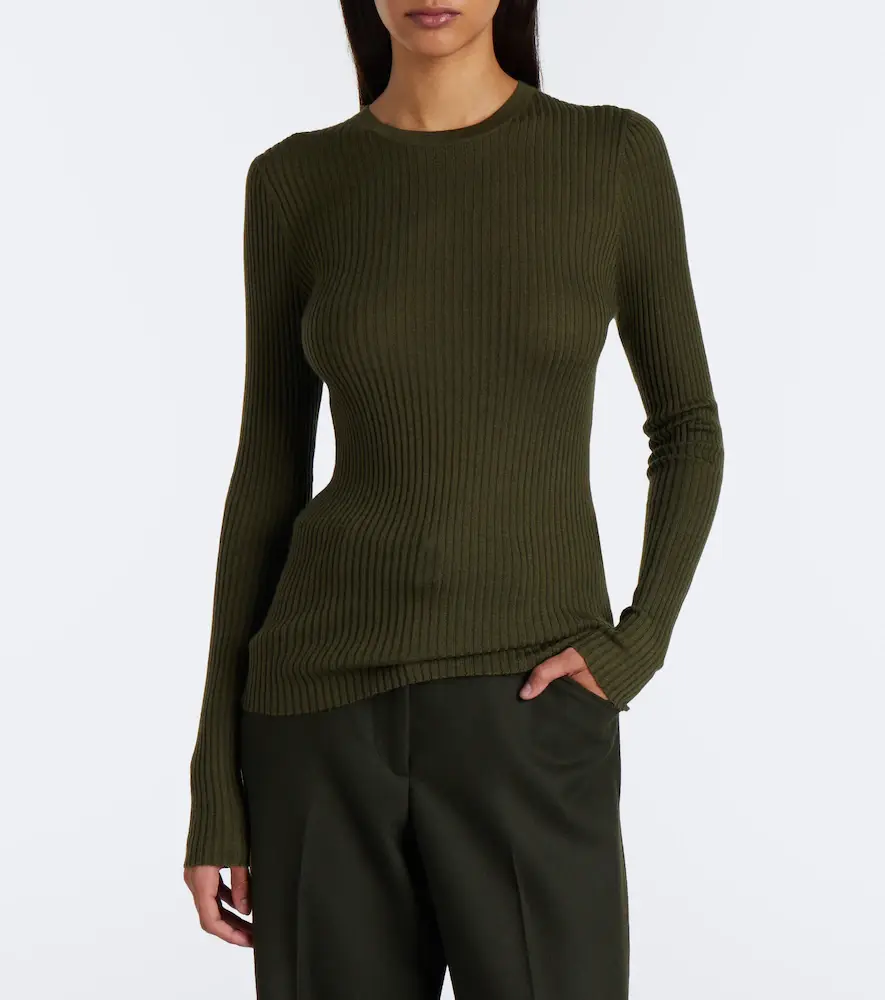 Gabriela Hearst Browning ribbed-knit cashmere and silk sweater | Thumbnail 6